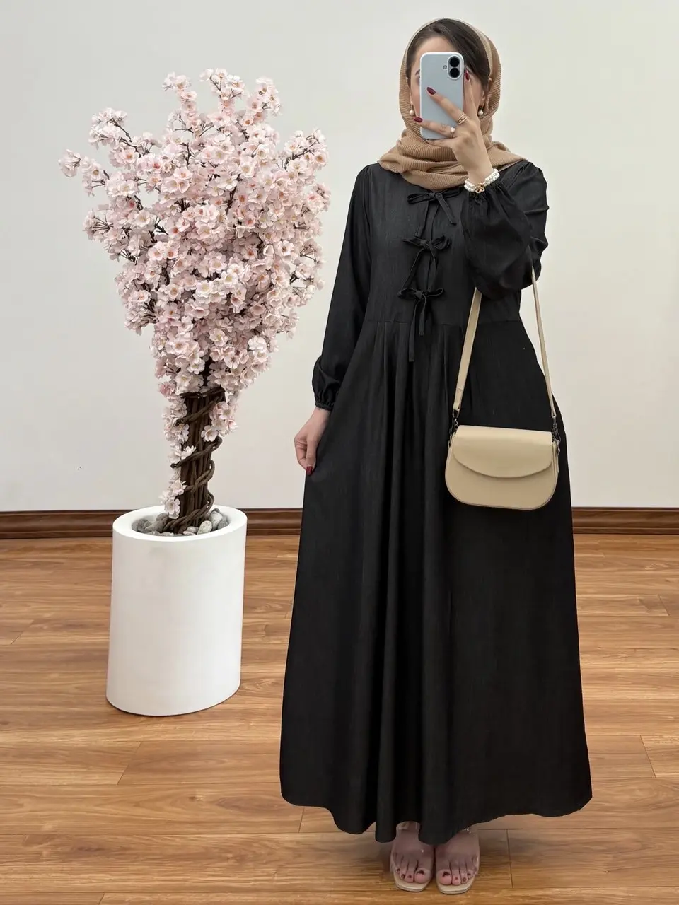 پیراهن مانتویی جین کاغذی